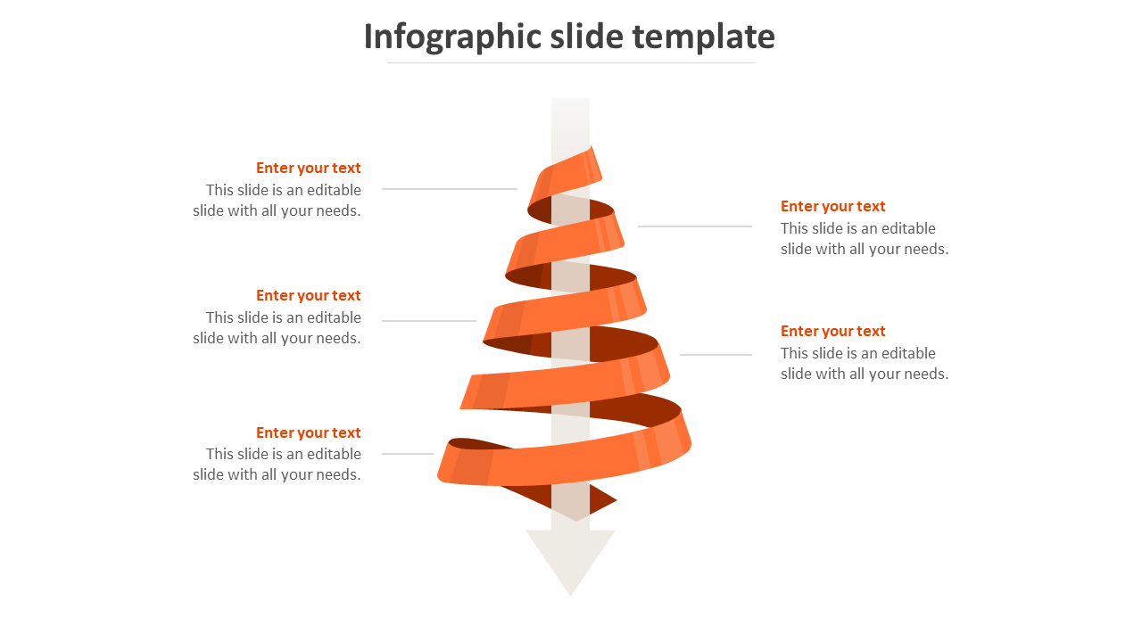 Free - Effective Infographic Slide Template In Orange Color
